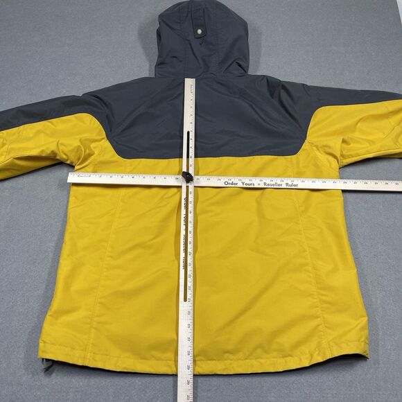 Columbia Jacket Mens Large Yellow Gray Colorblock Interchange Ski Snowboard Hood - Picture 10 of 14